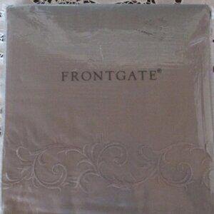 New In Package Frontgate Queen Duvet Embroidered Pewter $299